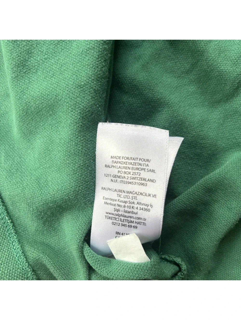 Polo Ralph Lauren Youth Large 14-16 Green Long Sleeve Polo Shirt Slim Fit